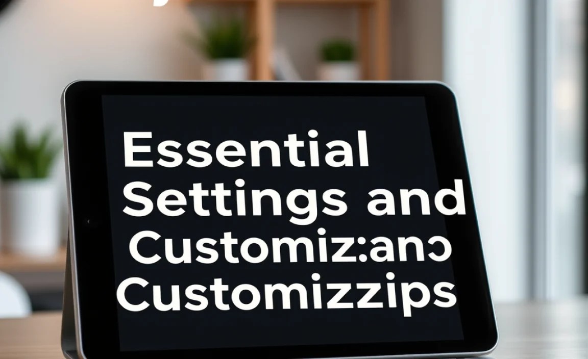 Essential iPad Settings and Customization