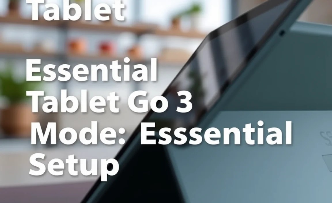 Essential Surface Go 3 Tablet Mode Setup Steps