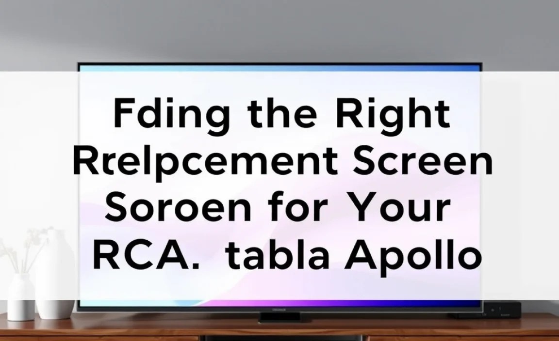 Finding the Right Replacement Screen for Your RCA tablet Apollo