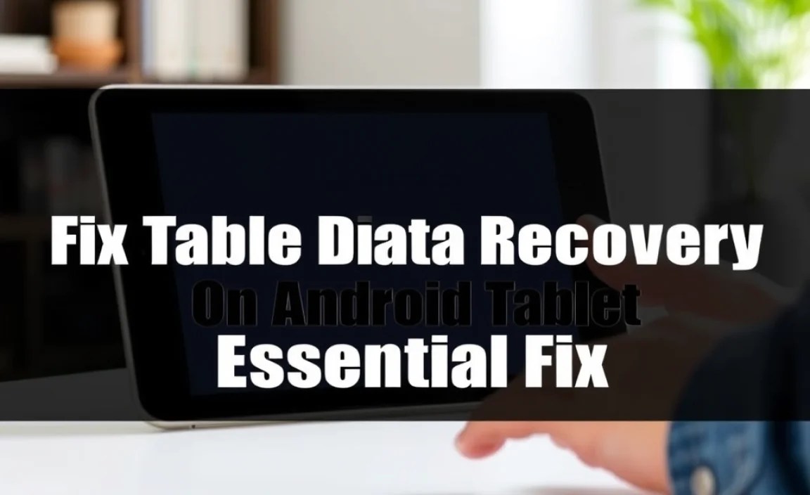 Fix Tablet Data Recovery On Android Tablet: Essential Fix