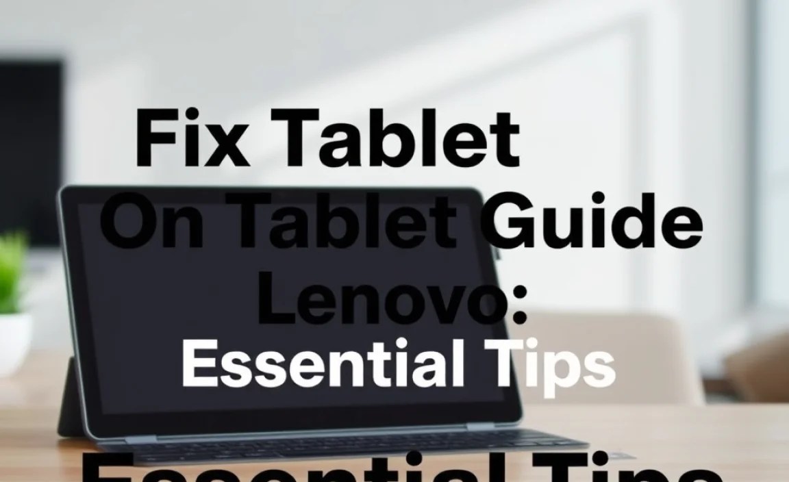 Fix Tablet Guide On Lenovo: Essential Tips