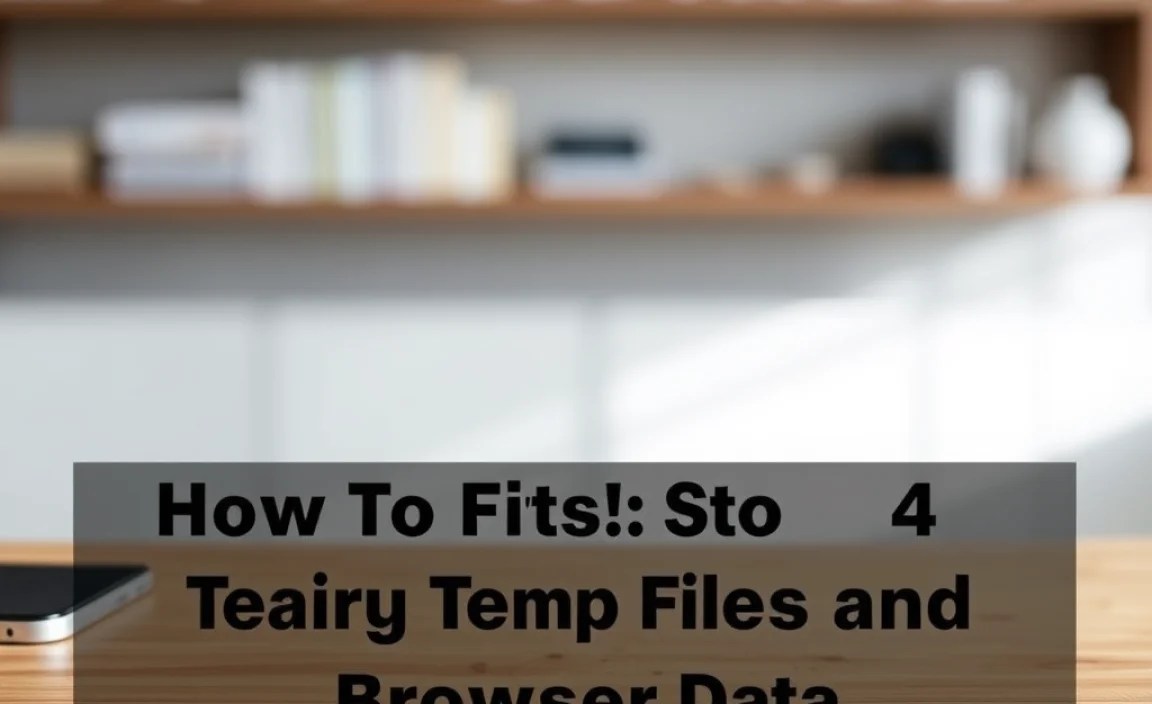Genius Fix #4: Clearing Temporary Files and Browser Data