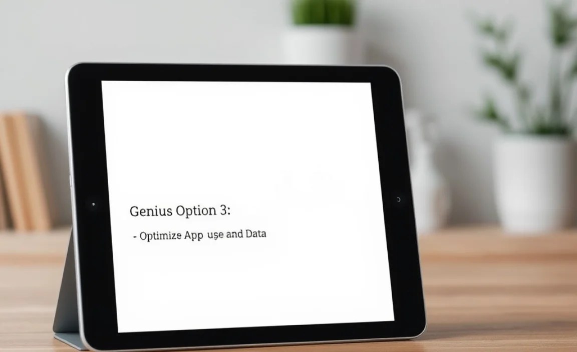 Genius Option 3: Optimize App Usage and Data