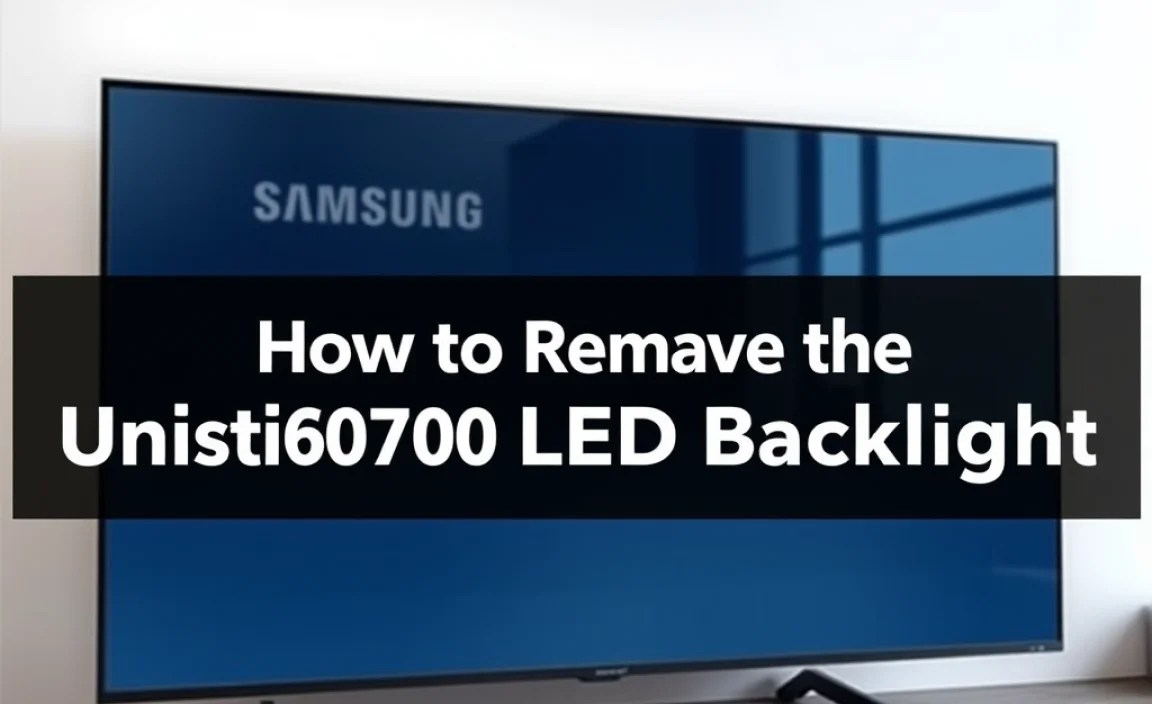 How to Remove the Existing LED Backlight