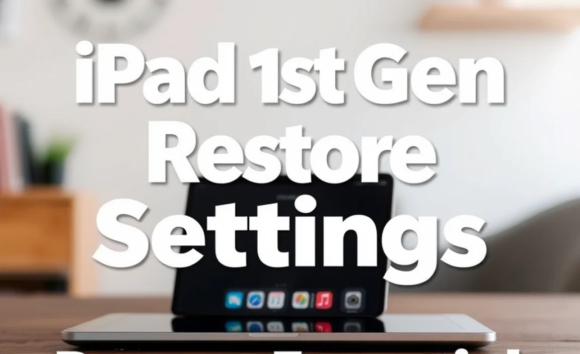 iPad 1st Gen Restore Settings: Proven Essential