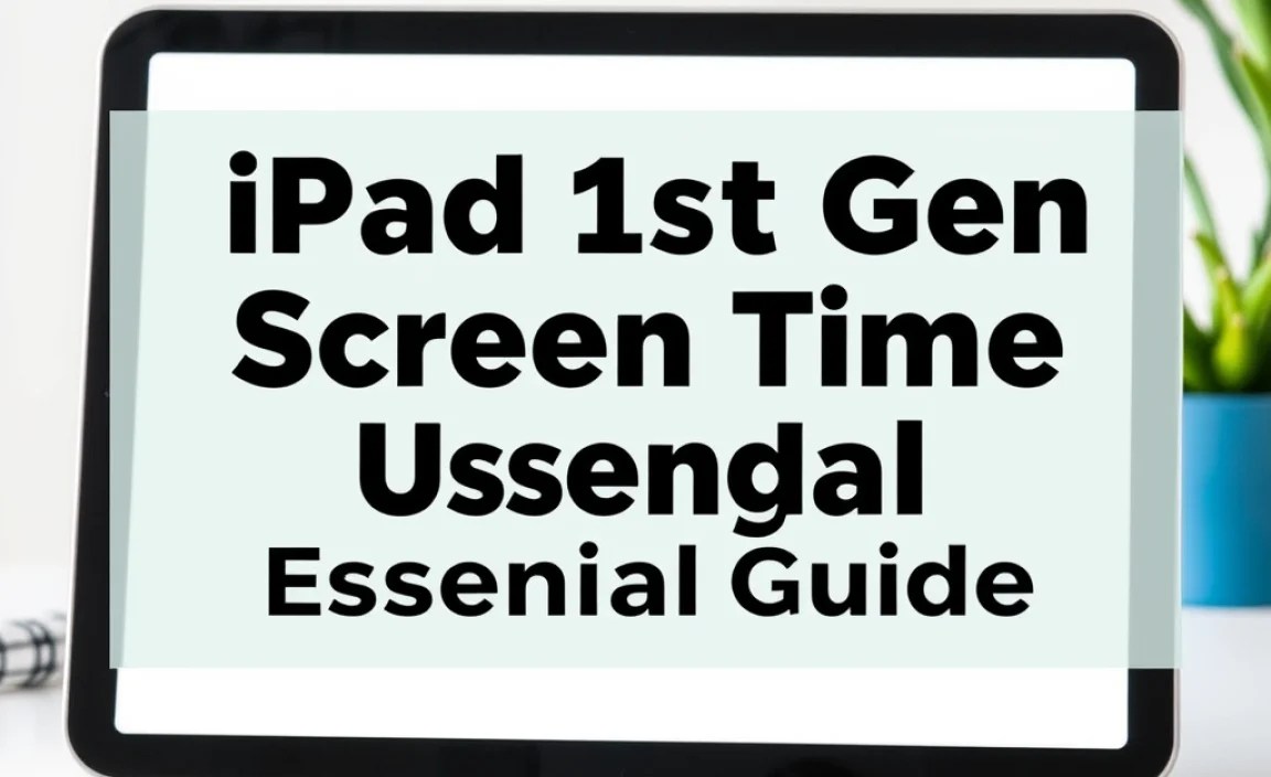 iPad 1st Gen Screen Time Usage: Essential Guide