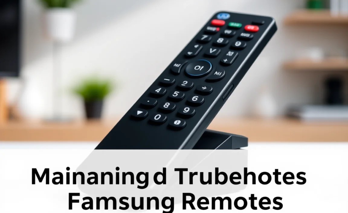 Maintaining and Troubleshooting Samsung Remotes