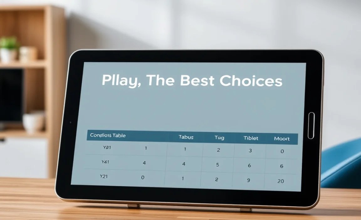 Making the Best Choices: A Quick Comparison Table
