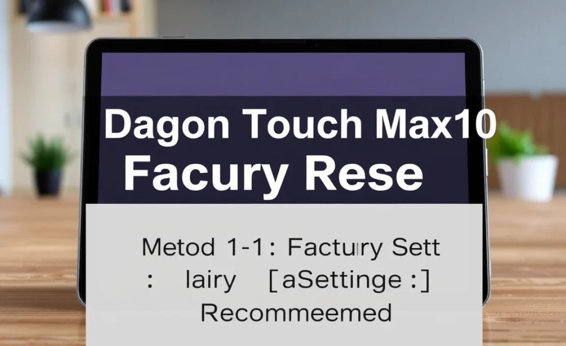 Method 1: Factory Reset via Tablet Settings (Recommended)