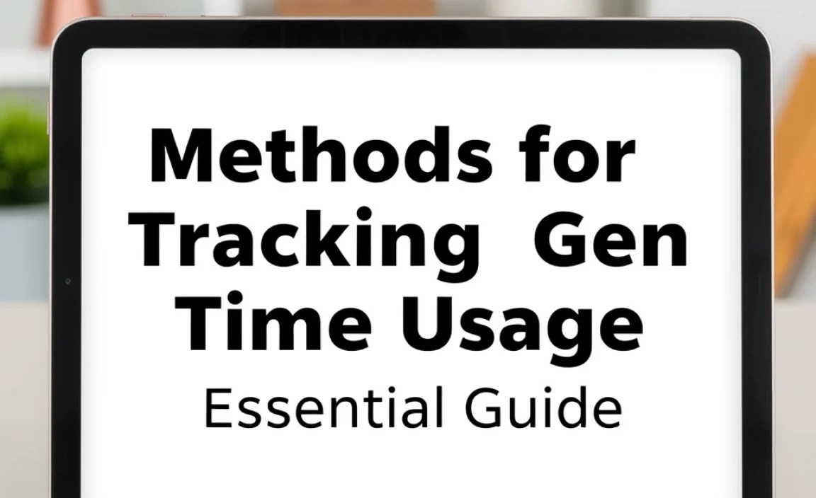 Methods for Tracking iPad 1st Gen Screen Time Usage
