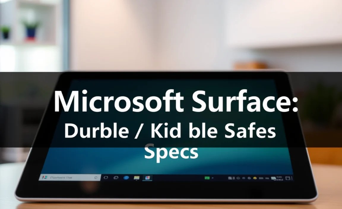 Microsoft Surface: Durable & Kid-Safe Tablet Specs