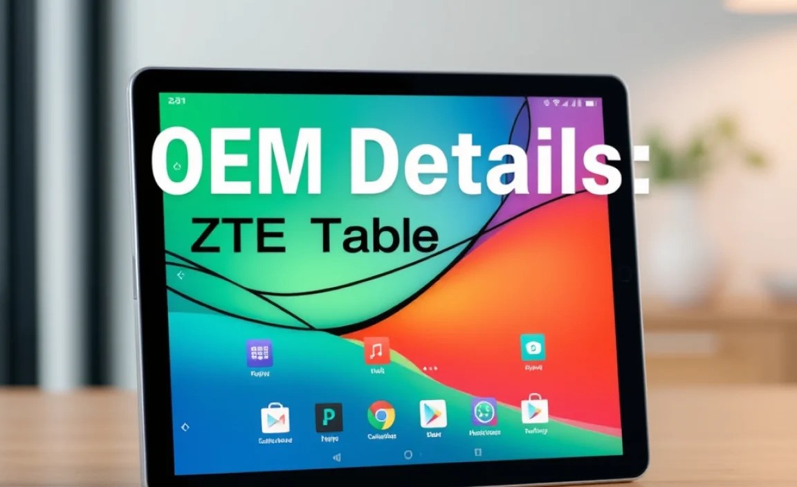 OEM Details: ZTE Tablet User Interface