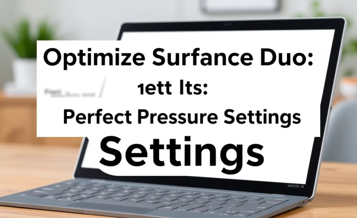 Optimize Surface Duo: Perfect Pen Pressure Settings