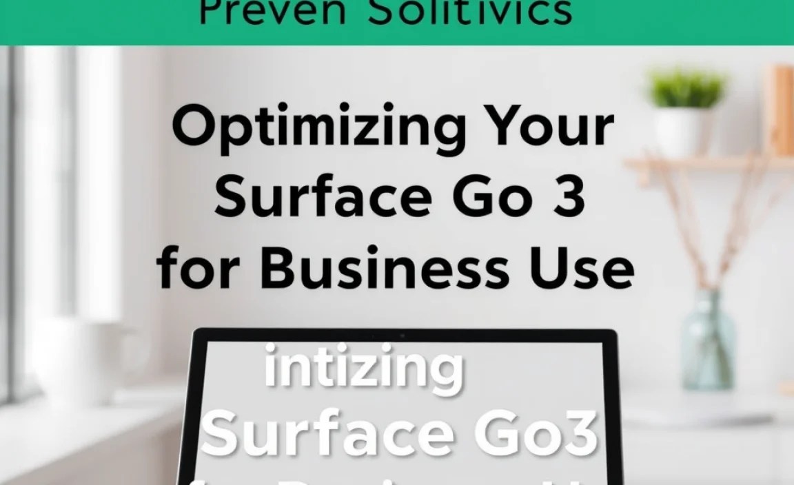 Optimizing Your Surface Go 3 for Business Use