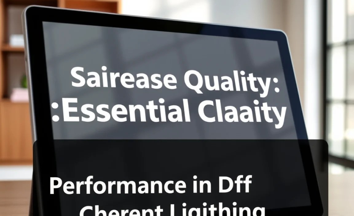 Performance in Different Lighting Conditions
