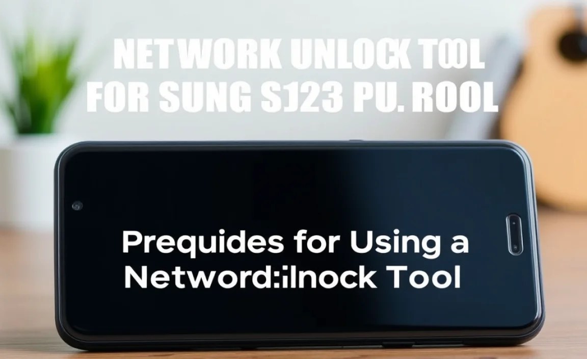 Prerequisites for Using a Network Unlock Tool