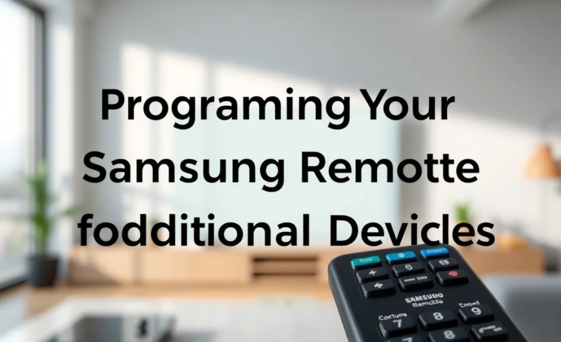 Programming Your Samsung Remote for Additional Devices