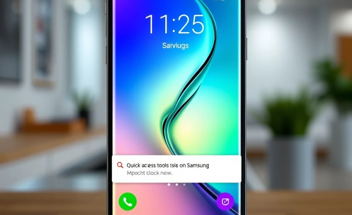 Quick Access Tools on Samsung Lock Screen