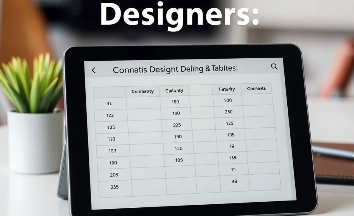 Quick Comparison Table: Budget Design Tablets