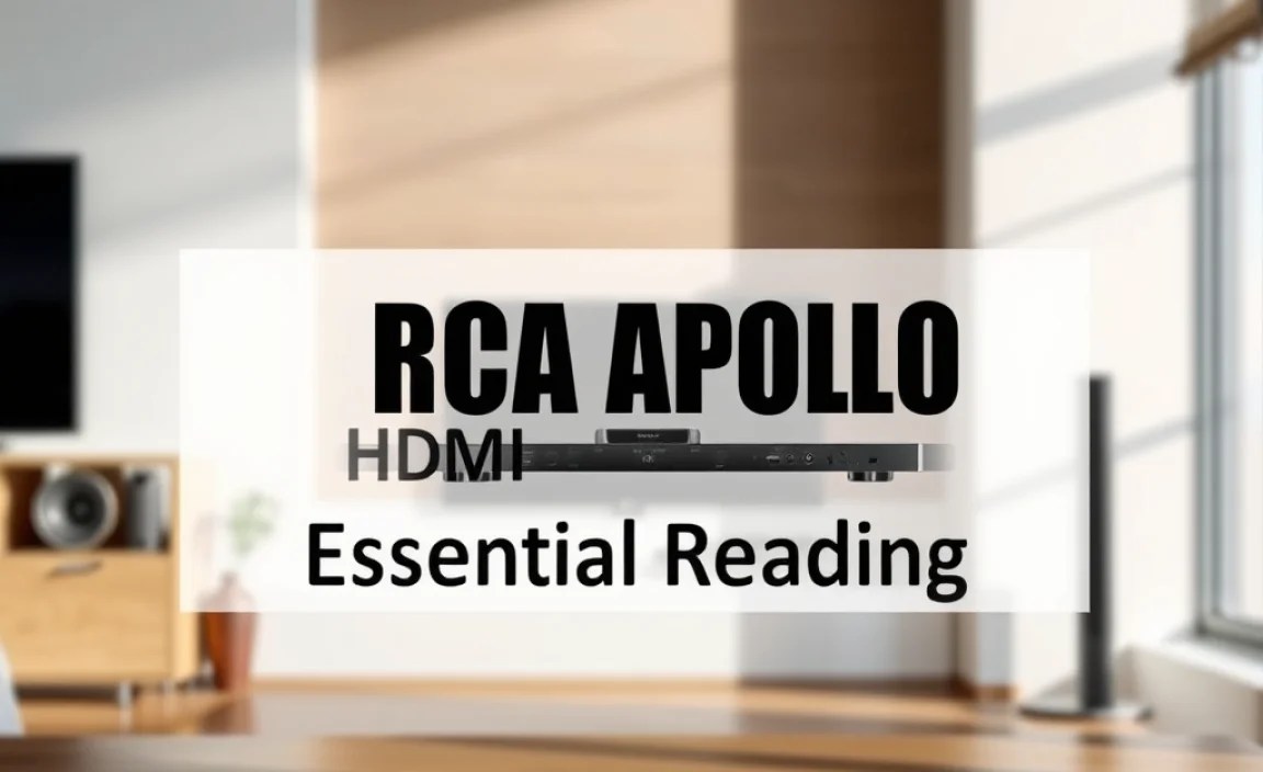 RCA Apollo HDMI Output: Essential Reading