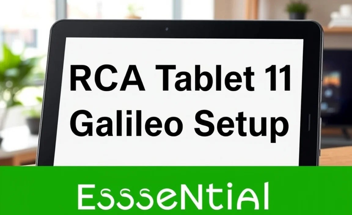 RCA Tablet 11 Galileo Setup: Essential Amazon Guide