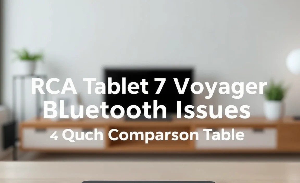 RCA Tablet 7 Voyager Bluetooth Issues: A Quick Comparison Table