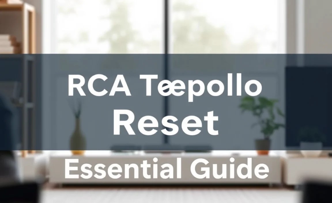 RCA Tablet Apollo Reset: Essential Guide