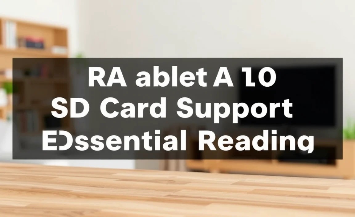 RCA Tablet Apollo SD Card Support: Essential Reading