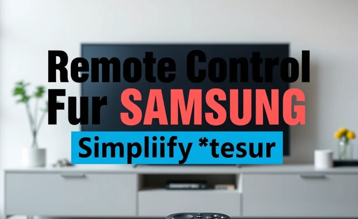 Remote Control For Samsung: Simplify Your Streaming