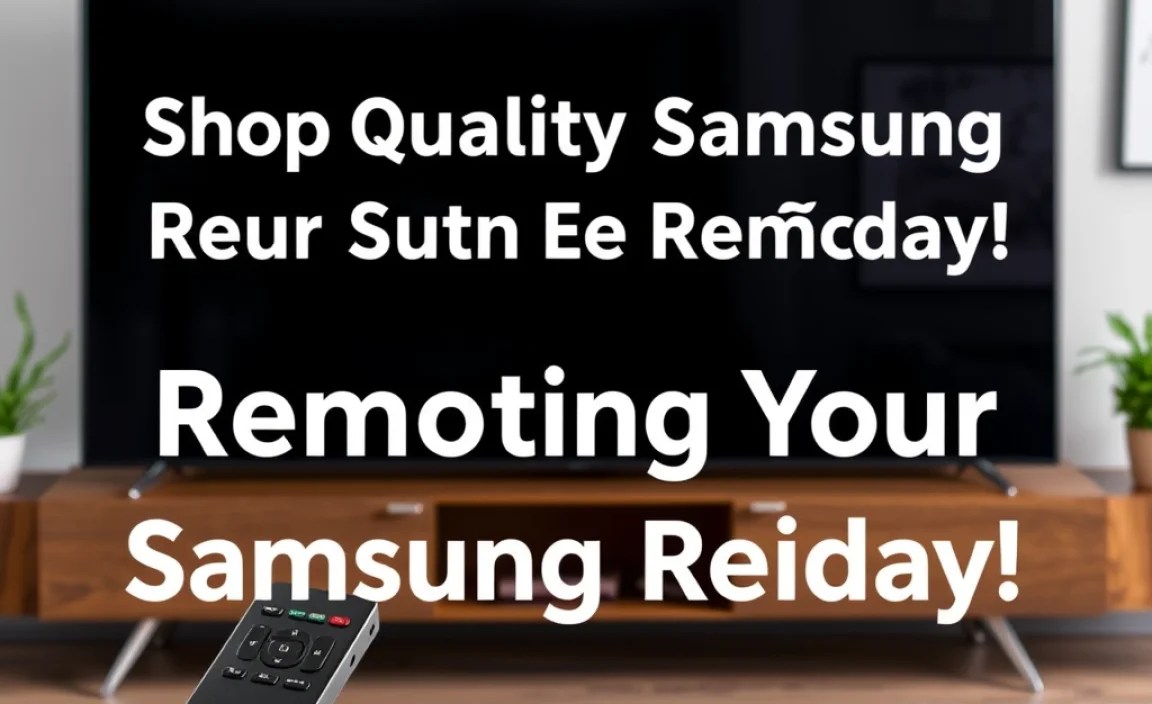Replacing or Upgrading Your Samsung Remote