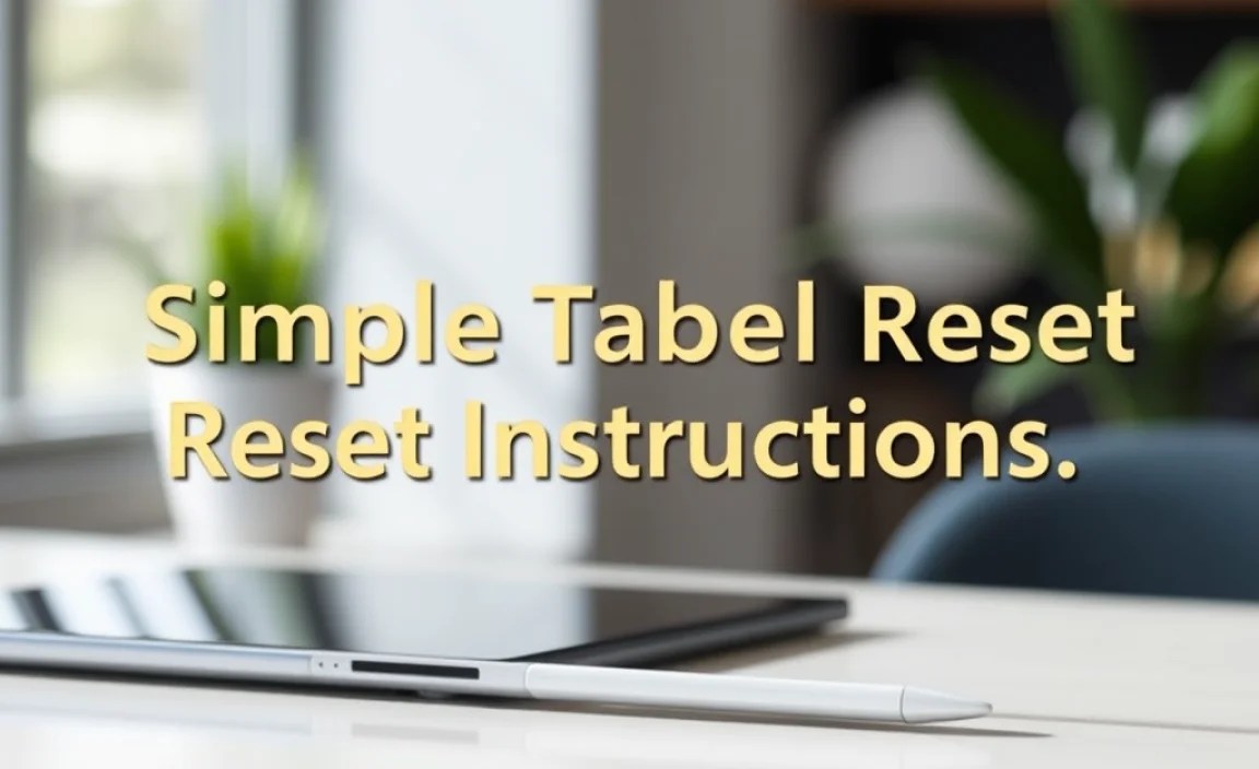 Simple Tablet Reset Instructions: Essential Guide