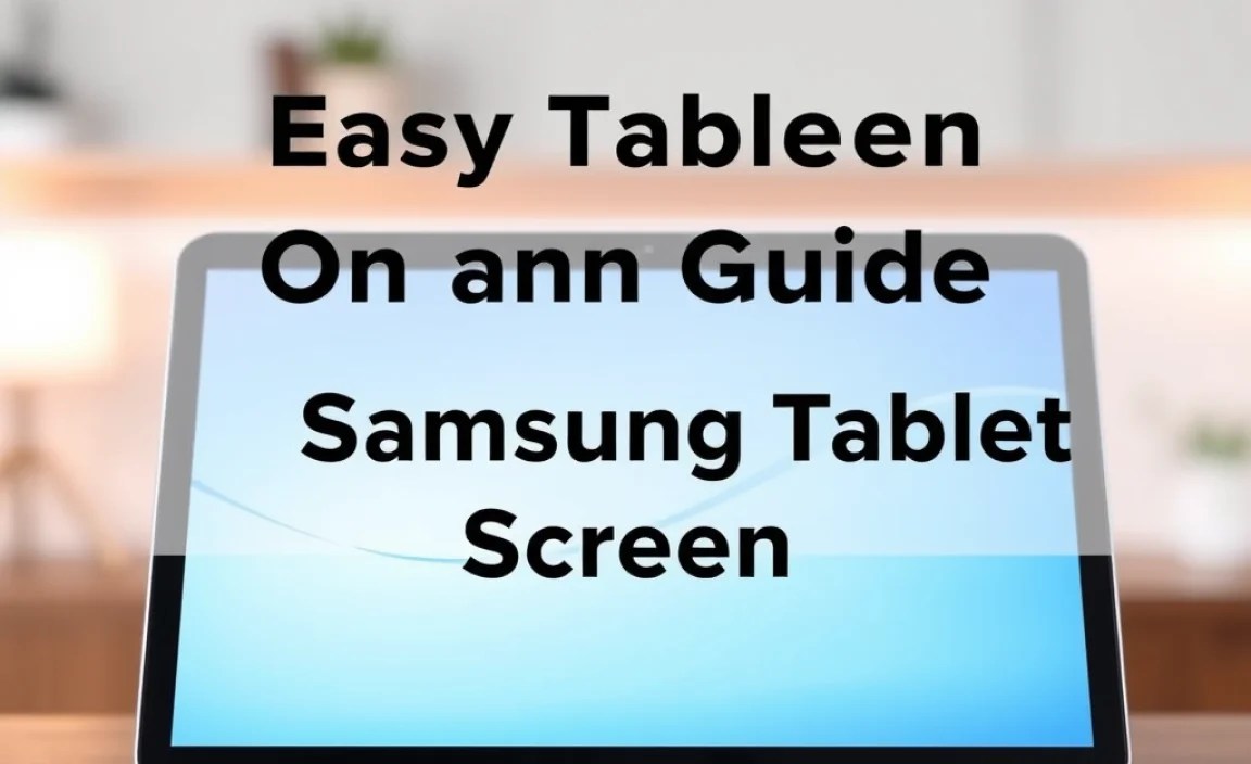 Step-by-Step Guide: Cleaning Your Samsung Tablet Screen
