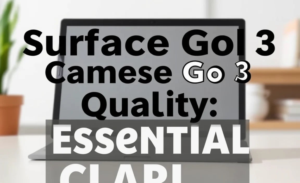 Surface Go 3 Camera Quality: Essential Clarity