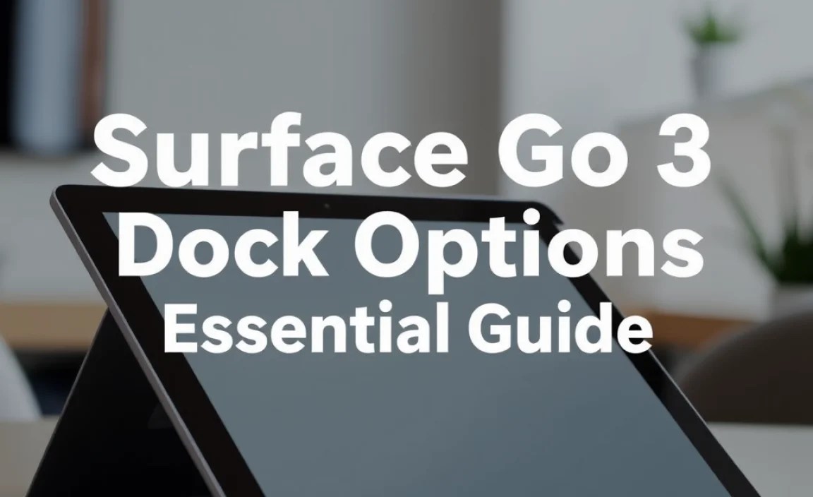 Surface Go 3 Dock Options: Essential Guide