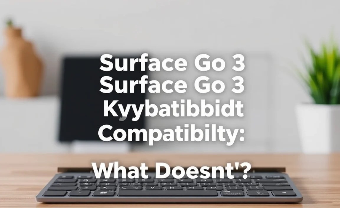 Surface Go 3 Keyboard Compatibility: What Doesn’t Work?