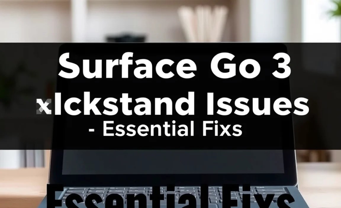 Surface Go 3 Kickstand Issues: Essential Fixes
