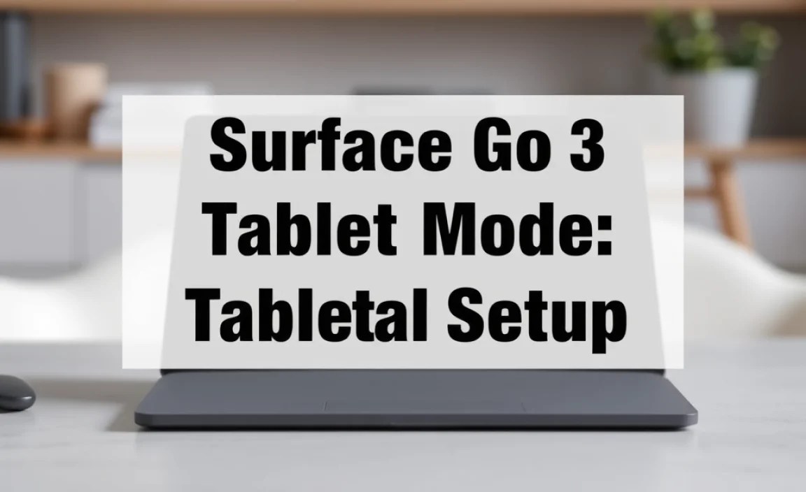 Surface Go 3 Tablet Mode: Essential Setup