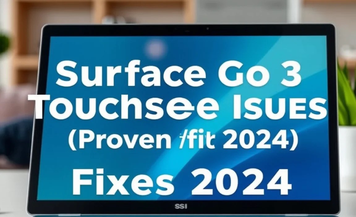 Surface Go 3 Touchscreen Issues: **Proven** Fixes 2024
