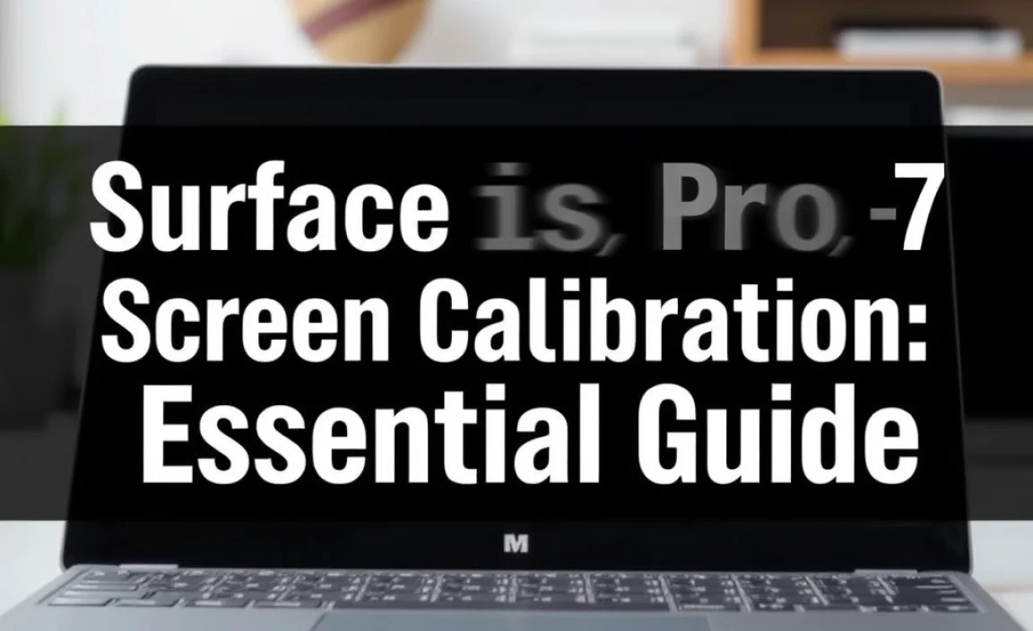 Surface Pro 7 Screen Calibration: Essential Guide