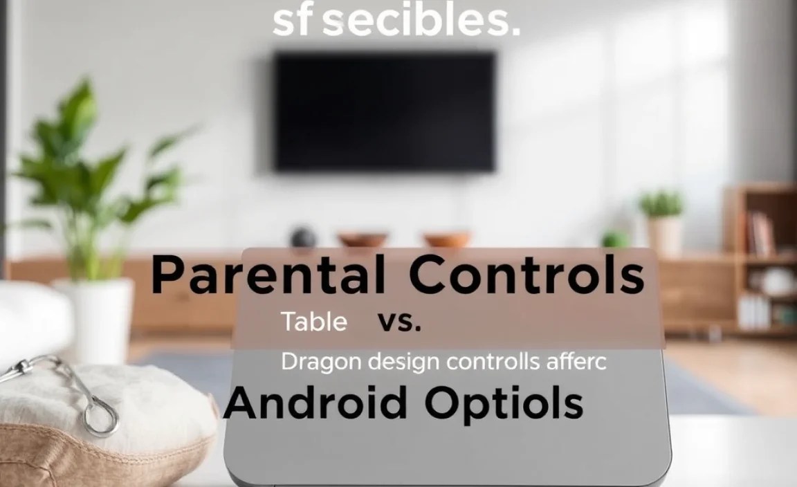 Table: Dragon Touch E70 Parental Controls vs. Basic Android Options