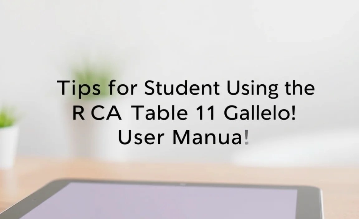 Tips for Students Using the RCA Tablet 11 Galileo