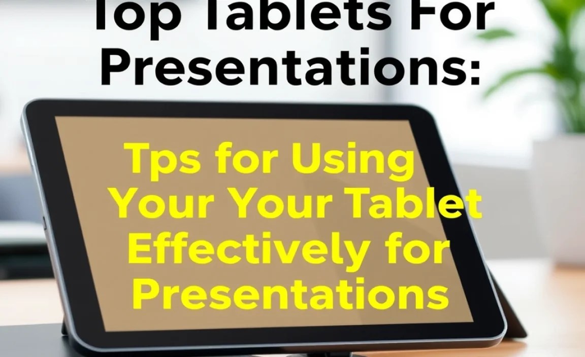 Tips for Using Your Tablet Effectively for Presentations