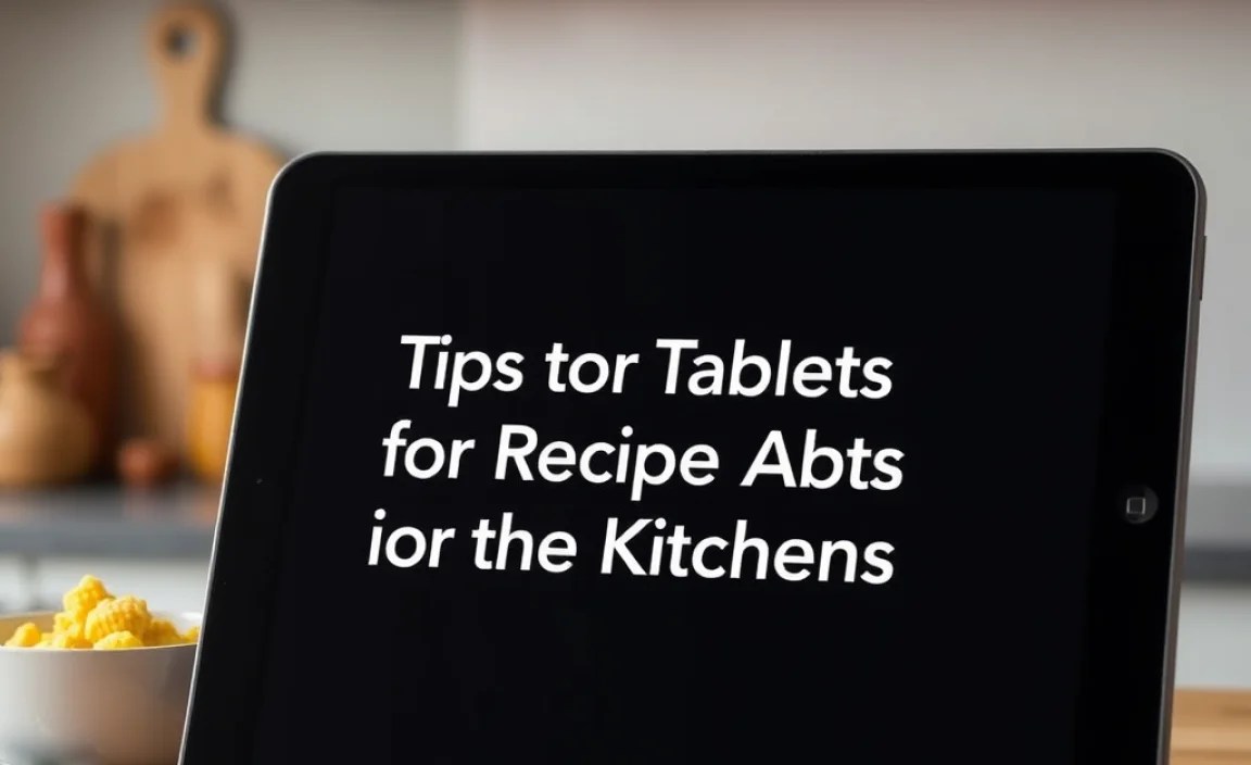 Tips for Using Your Tablet in the Kitchen