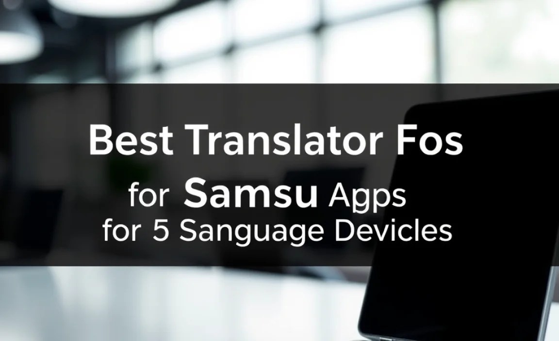 Top Translator Apps for Samsung Devices