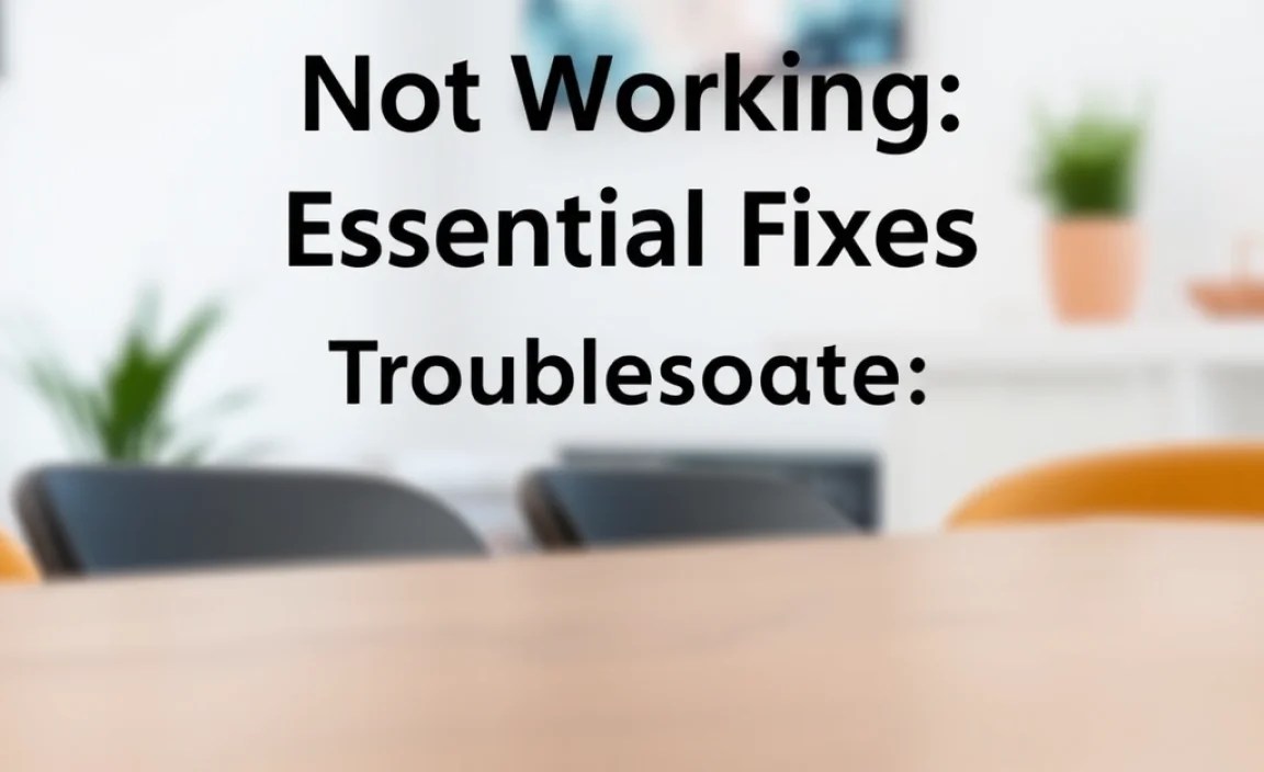 Troubleshooting in a Table: Quick Reference