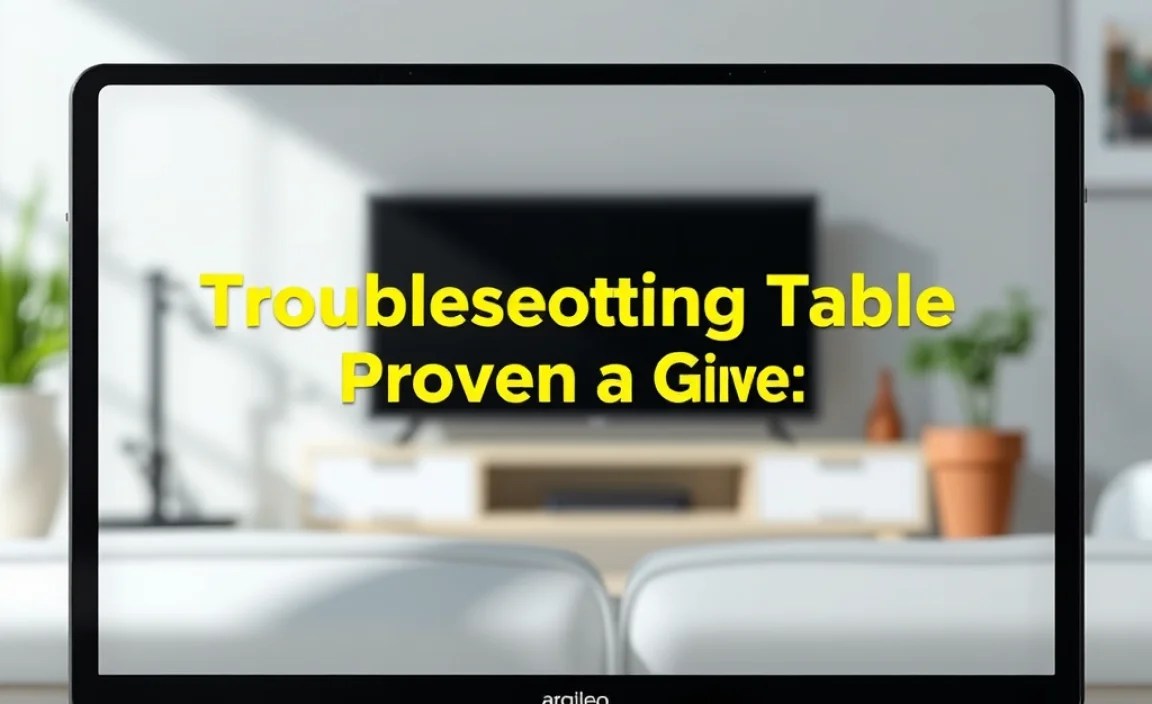 Troubleshooting Table: Quick Fixes at a Glance