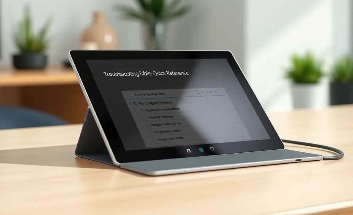 Troubleshooting Table: Quick Reference