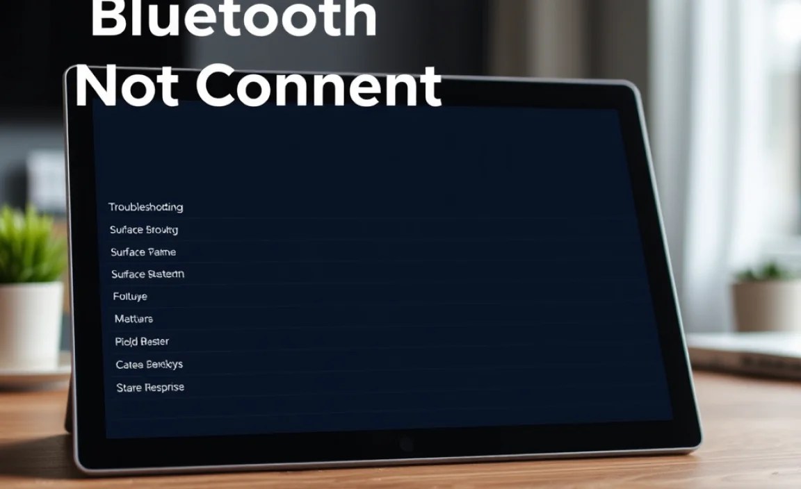 Troubleshooting Table: Surface Pro X Bluetooth Connection Issues