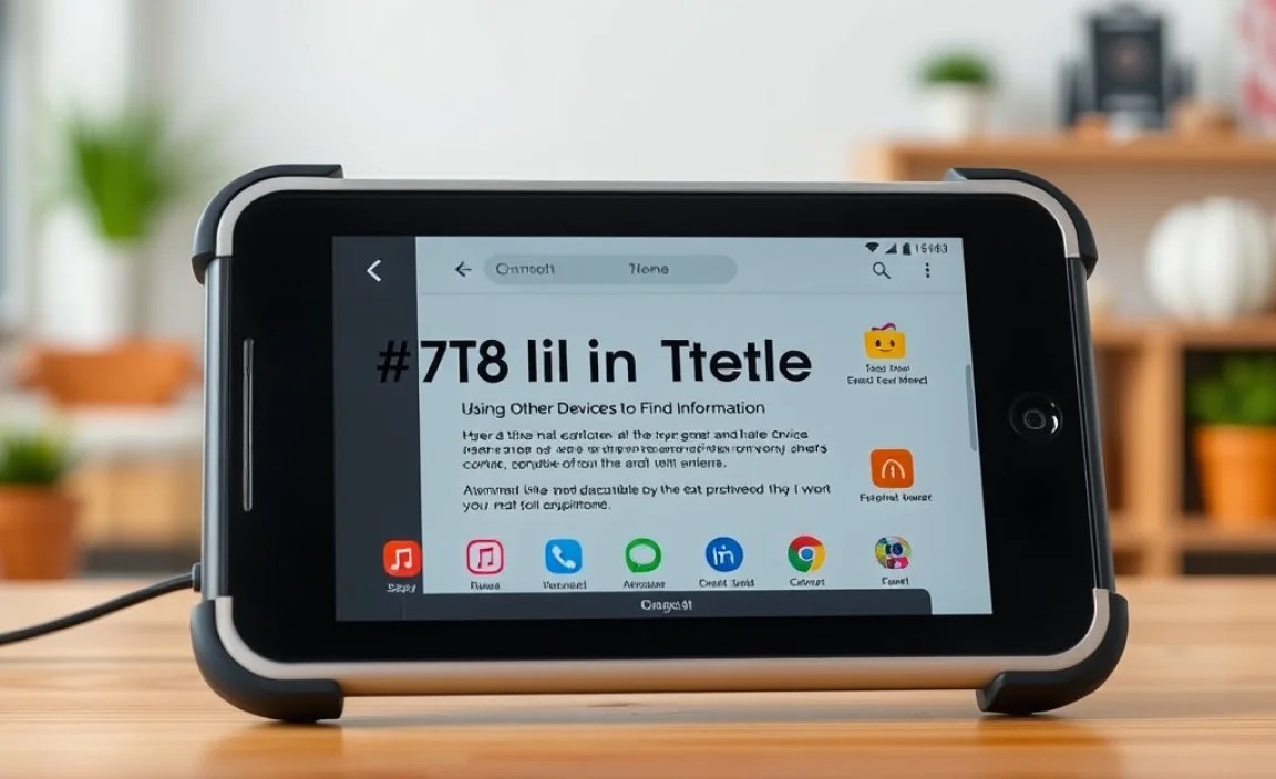Using Other Devices to Find Information