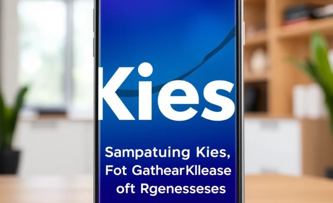 Using Samsung Kies for Data Management